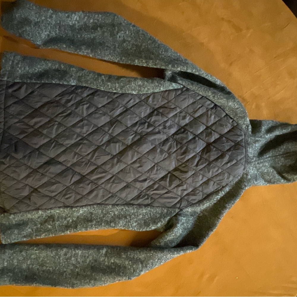 Navy Blue Quilted Hoodie